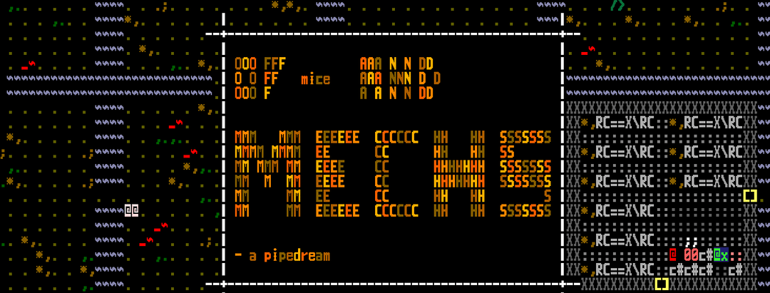 the menu screen with logo